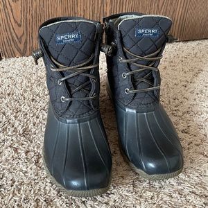 Women’s Black Sperry Duck Boots- Sz. 9